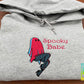 Embroidered Spooky Babe Hoodie, Halloween, Horror, Fiesta Skeletons, Sexy Babe, Gift Maker, Halloween, Dance Party Hoodie, Babe Hoodie