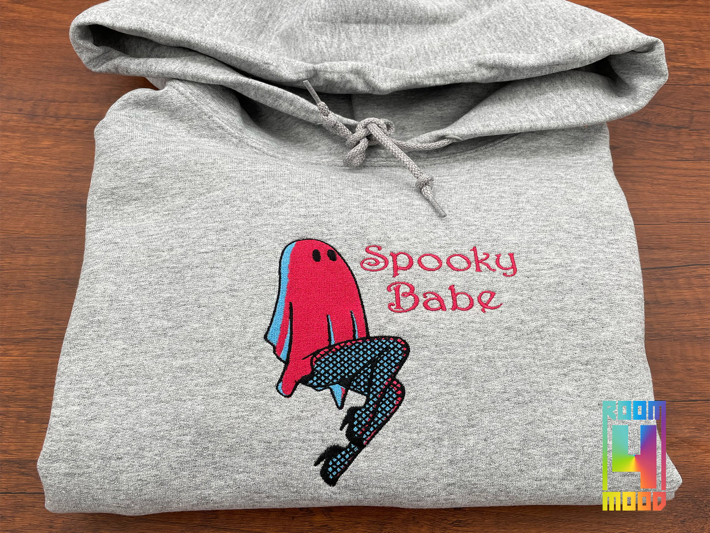 Embroidered Spooky Babe Hoodie, Halloween, Horror, Fiesta Skeletons, Sexy Babe, Gift Maker, Halloween, Dance Party Hoodie, Babe Hoodie