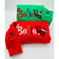 Believe Grinch embroidered Sweatshirt, with sleeve grinch face