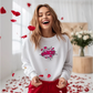 Embroidery Smack Love Heart Sweatshirt, Cupid, Valentines Hoodie, Valentines Gift, Dangerous Lovers, Couples sweatshirt, Love Cute