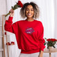 Embroidery Smack Love Heart Sweatshirt, Cupid, Valentines Hoodie, Valentines Gift, Dangerous Lovers, Couples sweatshirt, Love Cute