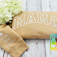 Personalized Embroidery Mama Sweatshirt with Kid Names on Sleeve, Mothers Gift, Birthday Mom, New Mom Gift, Minimalist Embroidered Sweater