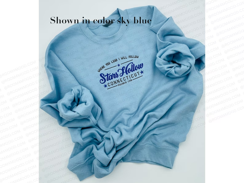 Stars Hollow Connecticut Embroidered Sweatshirt, Connecticut