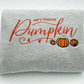 Embroidered Halloween embroidery sweatshirt/Fall Pumpkin Pie Season, Y2K Style Crewneck Thanksgiving, pumpkin spice, sleeve message, leaves