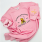 Embroidered Cute Bear Winnie Pooh embroidery sweatshirt/Fall Season, Y2K Style Crewneck, honey sleeve message, Personalized Gifts,