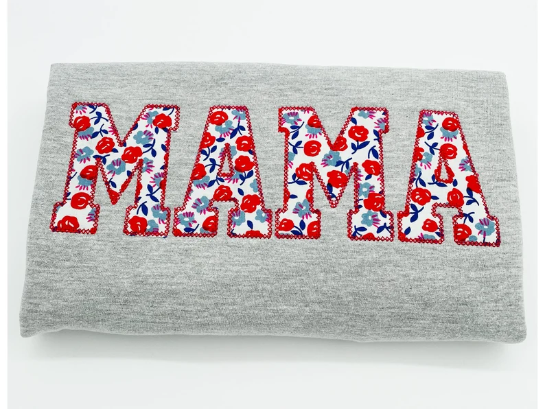 Custom Embroidered Sweatshirt Gift | Mothers Day | Spring Apparel | Floral Nana Shirt | Birthday Gift, Choose any Word/name, mama, gran,bebe