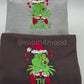 Christmas Sweatshirt, Whoville Embroidered Sweatshirt, Christmas Embroidery Sweatshirt, Christmas Crewneck, Heart Kissing Grinch