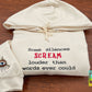 Embroidered SCREAM Hoodie, Some Silences scream louder than words ever could sweatshirt, Sleeve embroidery eye, motivation, feel better