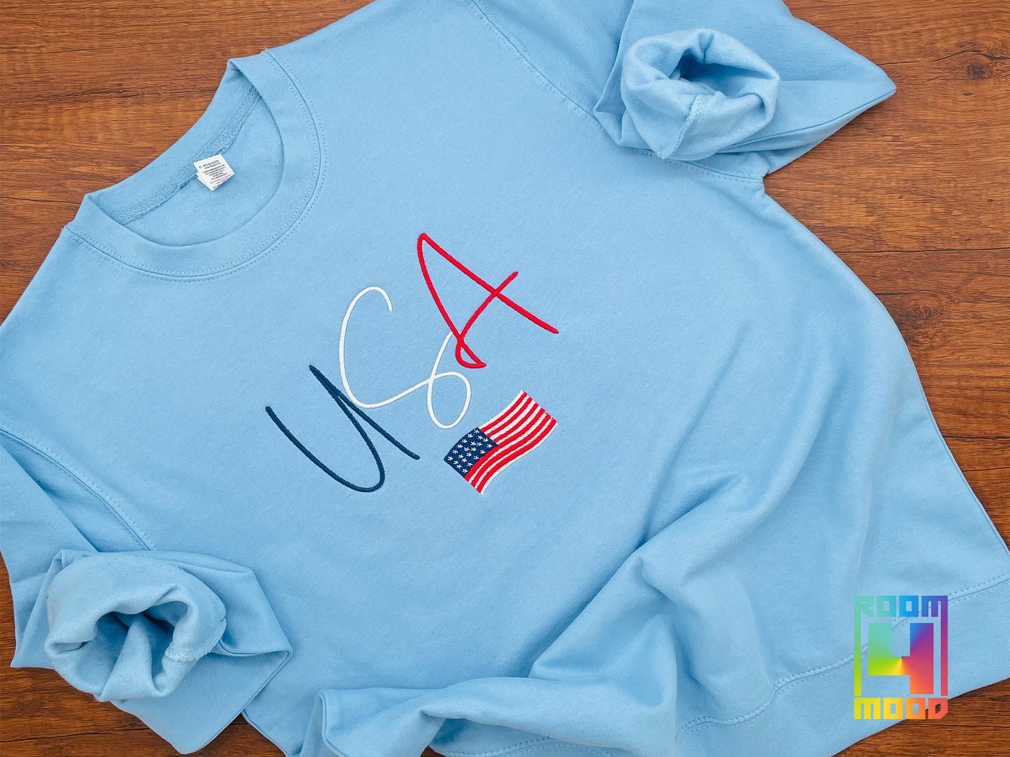 USA Embroidered Sweatshirt, United States, America, Crewneck, Flag, Olympics 2024, Patriot, July 4th, Red White and Blue, American pride (Copy) (Copy)