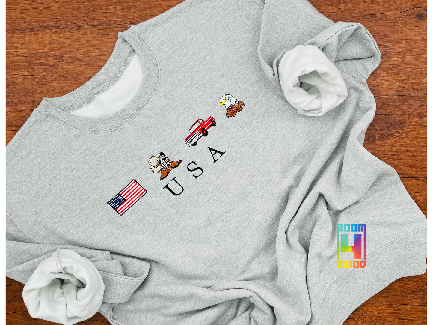 USA Patriot Sweatshirt Embroidery Sweatshirt