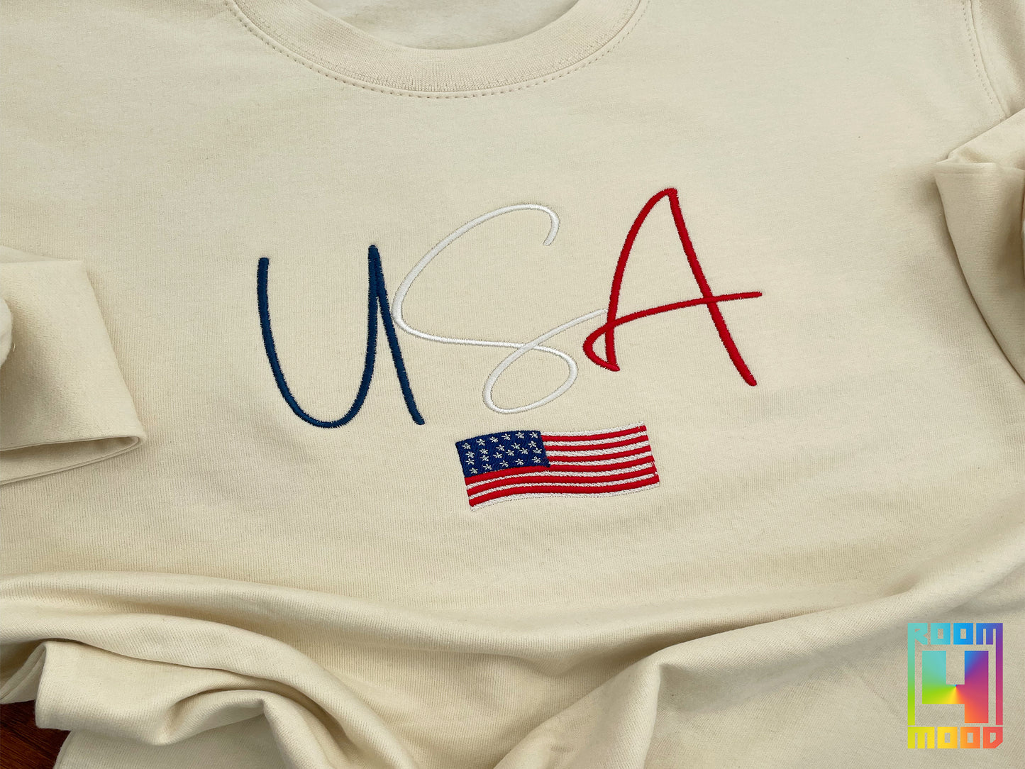 USA Embroidered Sweatshirt, United States, America, Crewneck, Flag, Olympics 2024, Patriot, July 4th, Red White and Blue, American pride (Copy) (Copy)