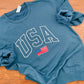 USA Embroidered Sweatshirt, United States, America, Crewneck, Flag, Olympics 2024, Patriot, July 4th, Red White and Blue, American pride (Copy)